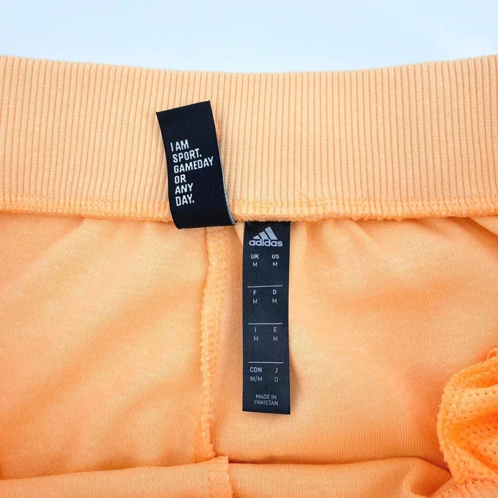 Adidas x Peloton Go Retro Jogger Pants Unisex M Acid Orange 3 Stripe Gym Lounge